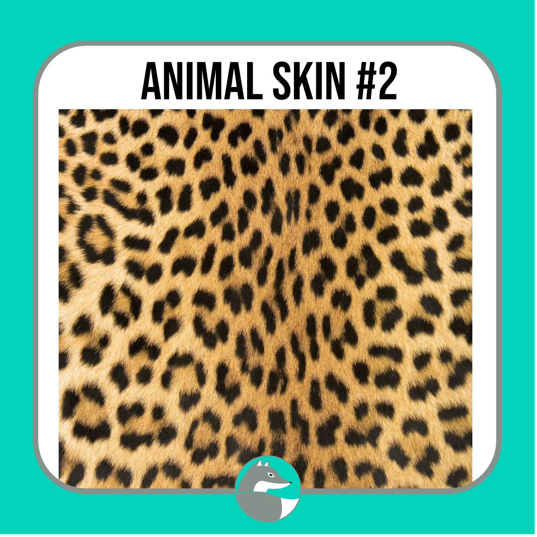 Animal Skin Texture Collection (not seamless) - Silver Fox Vinyl