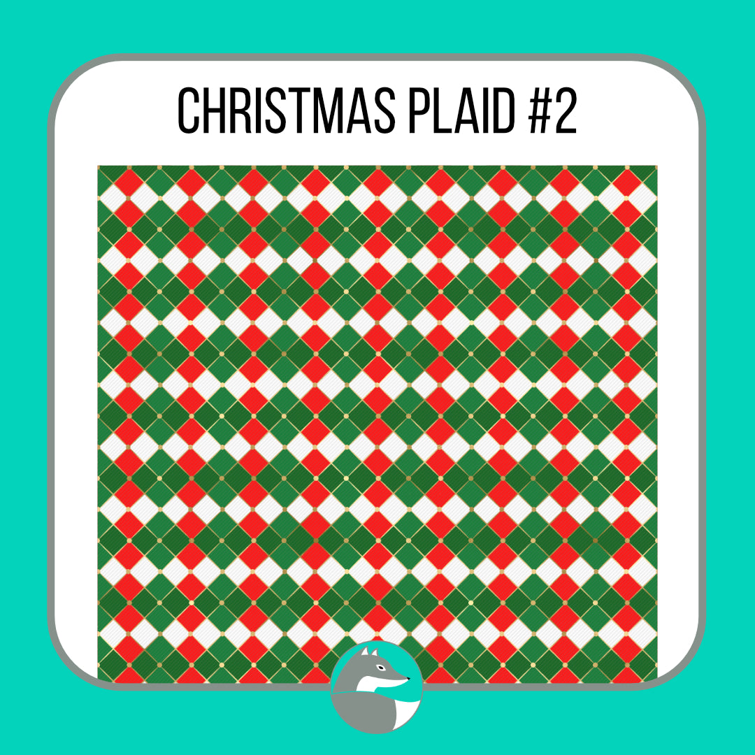 Christmas Plaid Collection - Silver Fox Vinyl