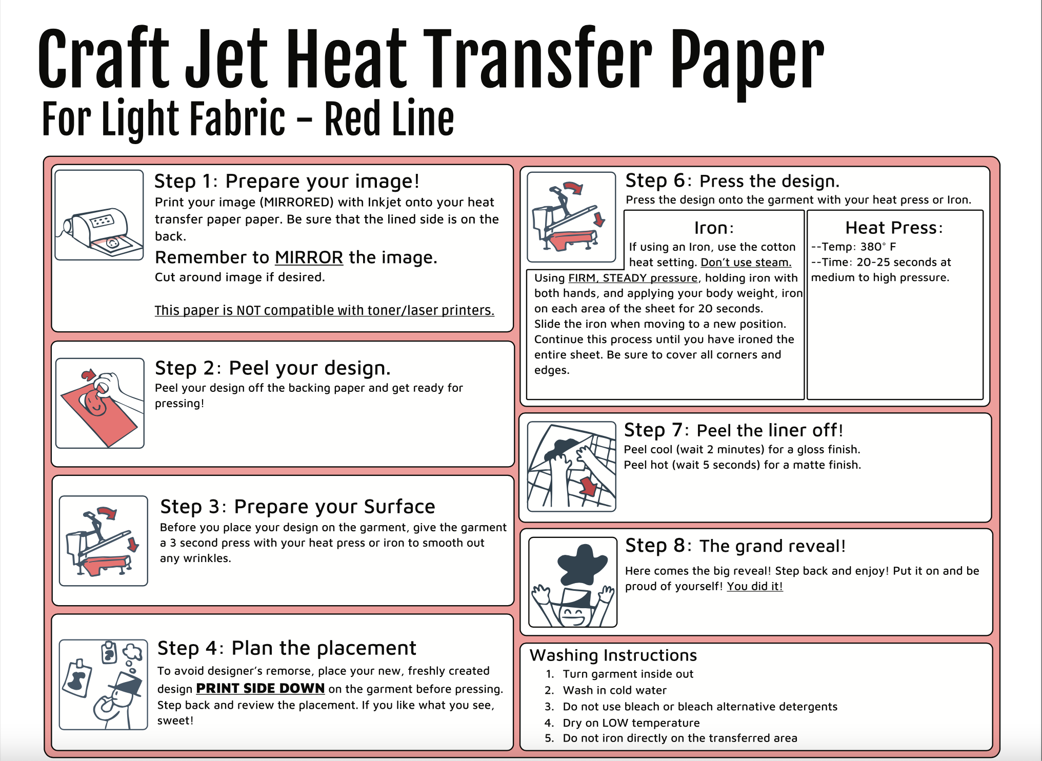 Heat Transfer Paper - Inkjet Printable - Silver Fox Vinyl