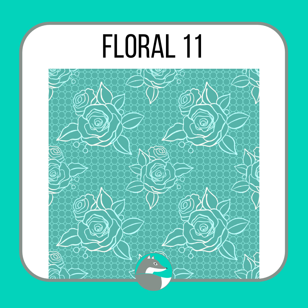 Floral Pattern Vinyl - Silver Fox Vinyl