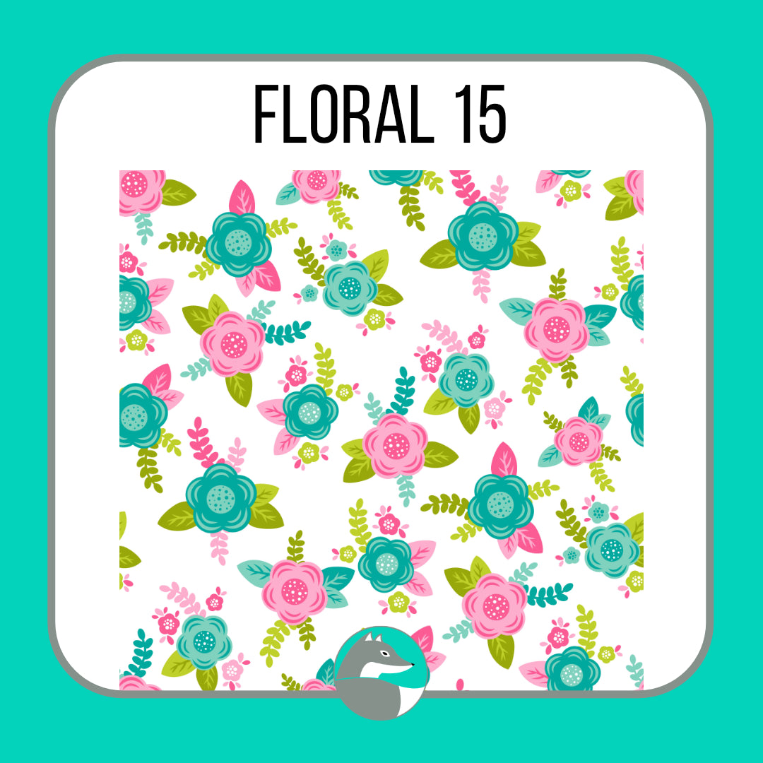 Floral Pattern Vinyl - Silver Fox Vinyl