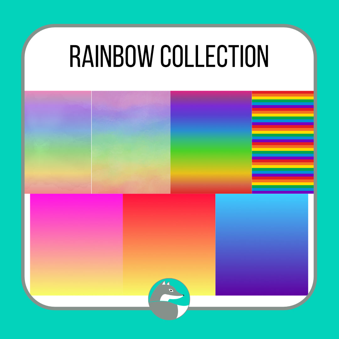 Rainbow and Gradient Collection - Silver Fox Vinyl