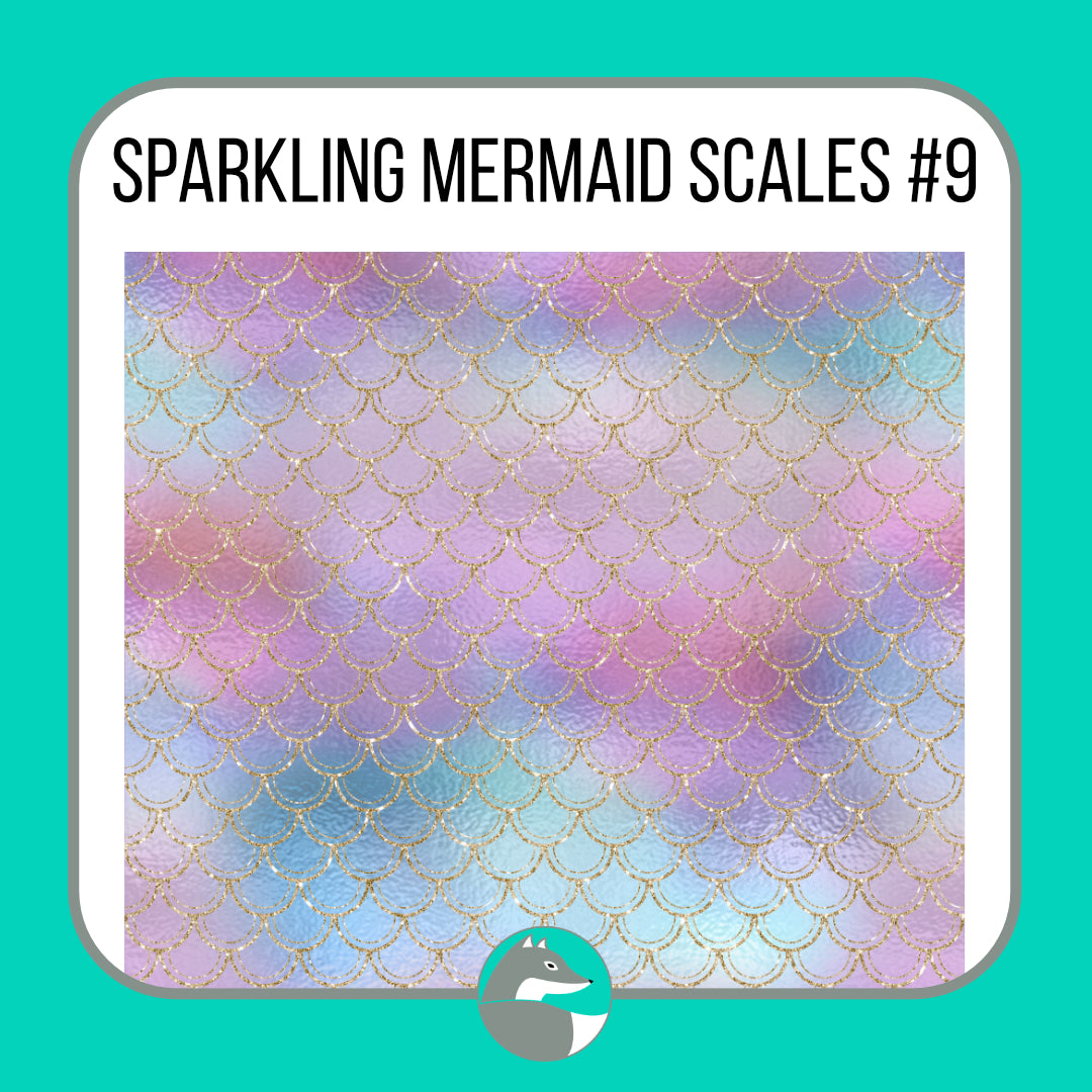 Sparkling Mermaid Scales Collection - Silver Fox Vinyl