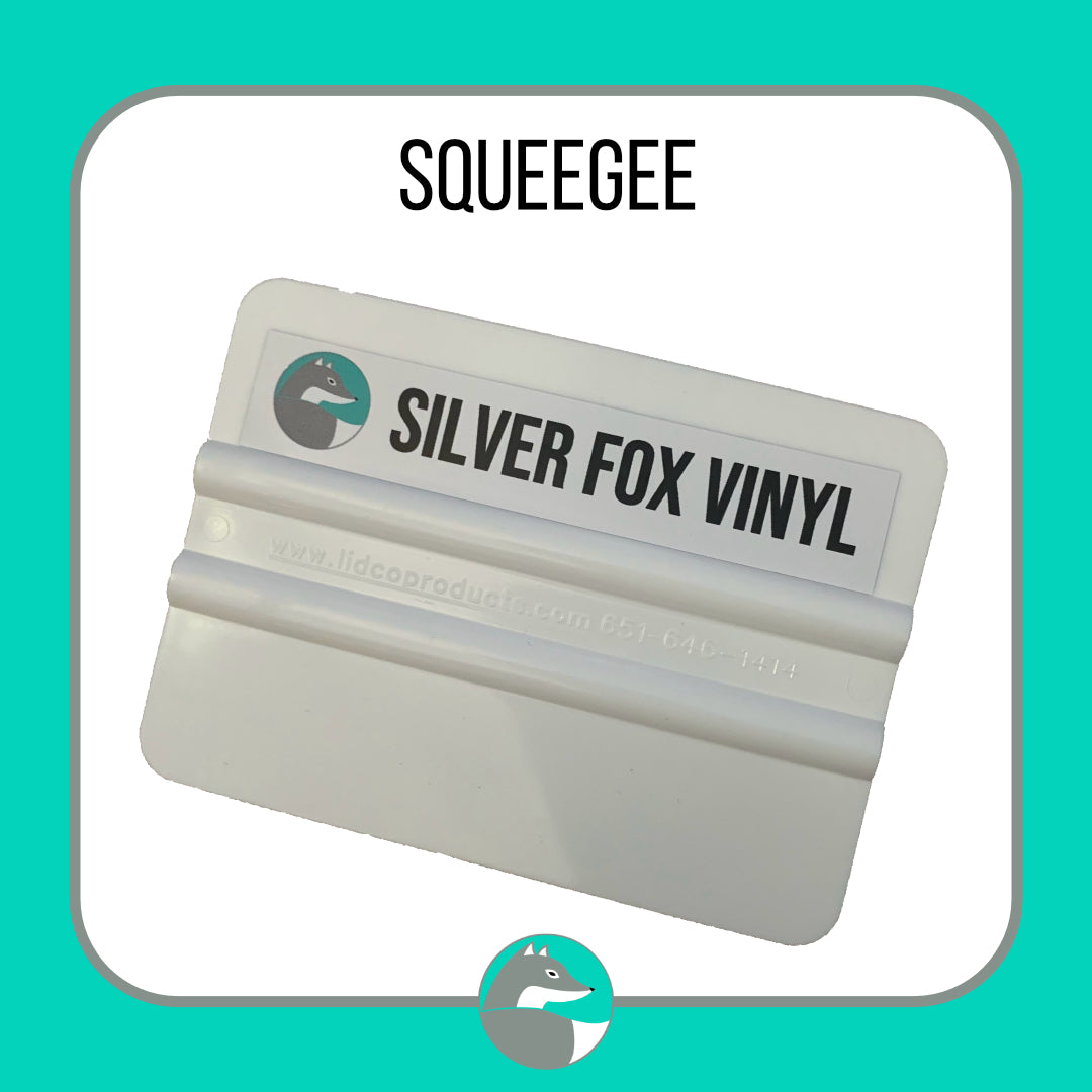 SqueeGee 4 inch - Vinyl Scraper - Silver Fox Vinyl