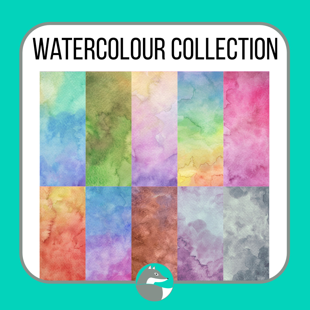Watercolour Collection (not seamless) - Silver Fox Vinyl